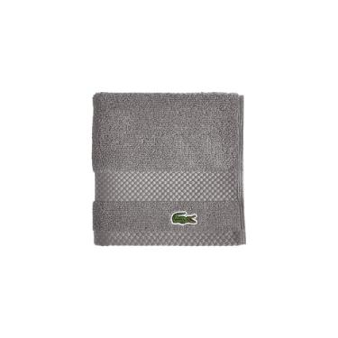 Imagem de Lacoste Heritage Pano de lavagem 100% algodão Supima, meteorito, 33 x 33 cm – Altamente absorvente e de secagem rápida, toalha de banho super macia premium, essencial para banheiro, presente para