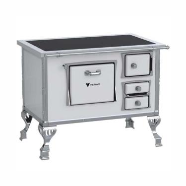 Imagem de Fogão a Lenha Venax Premium GII Branco com Chapa Vitrocerâmica e Forno Esmaltado com Acessórios