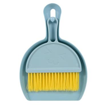 Imagem de Shaloxar Conjunto pequeno de vassoura e pá de lixo, mini compacto portátil, para casa, sofás, bancadas de cozinha, prateleiras de armazenamento, mesas de escritório, banheiros e áreas para animais de