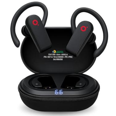 Imagem de Fones de Ouvido Bluetooth Sem Fio, Esportivo c/ 80h de Reprodução com LED Display e com Gancho Anti Quedas, IPX7 à Prova d'Água, Graves Profundos, Compatível com iOS e Android - Esportes/Treino