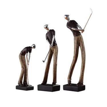 Imagem de Escultura de golfe figura europeia sala estar armário vinho decorações escritório estante estante ornamentos criativos Arte Decorativa