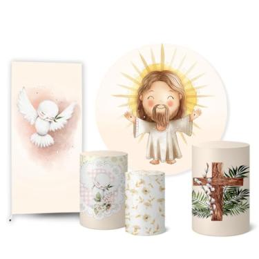 Imagem de Trio Capas Cilindro + Painel Sublimado + Painel Romano Natal (K2NAT080)