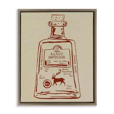 Imagem de Stupell Industries Arte de parede em tela flutuante marrom com essência de licor simples por Melissa Wang, 53 x 43 cm