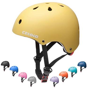 Imagem de CELOID Capacete de bicicleta infantil, capacetes de skate juvenil para crianças de 8 a 10 a 14 anos, meninos e meninas, ajustável, multiesportivo, bicicleta, skate, futebol, patins, patins, patins