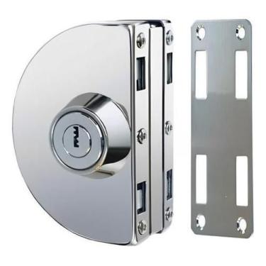 Imagem de Fechadura Inox Pressão 98-1 Porta Vidro/Alvenaria Redonda To - AGS