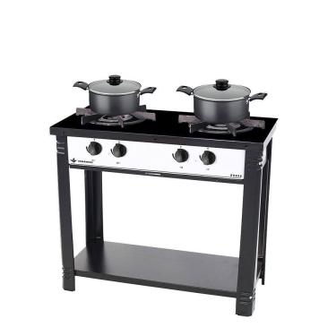 Imagem de Fogão Industrial 2 Bocas Bravo Branco Venâncio + 2 Caçarolas Tramontina Turim
