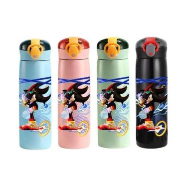 Imagem de Copo Infantil De Aço Inoxidável Isolado Com Canudo De 460ml, Garrafa P