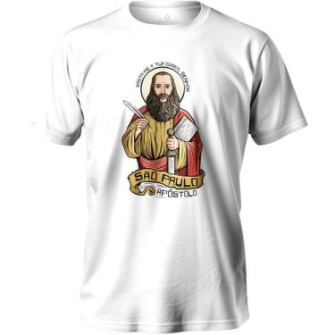 Imagem de Camiseta De Algodão Masculino E Feminino Religiosa São João Paulo Apos
