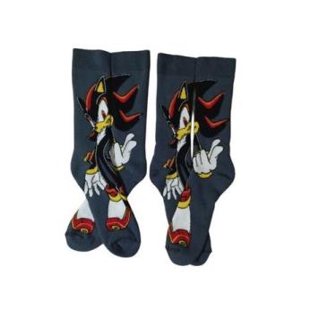 Imagem de Meias Sonic The Shadow Personagem Meias de cano médio adulto pronta en
