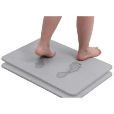 Imagem de Tapete De Pedra Diatomita Para Banheiro Absorve Água 60X39Cm - Lyor