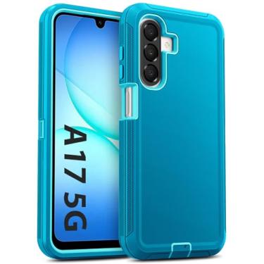 Imagem de Jelanry Capa para Samsung Galaxy A17 5G, resistente e resistente, com camada dupla à prova de choque, proteção contra quedas com porta antipoeira/arranhões fosco capa traseira para Samsung A17 de 6,7