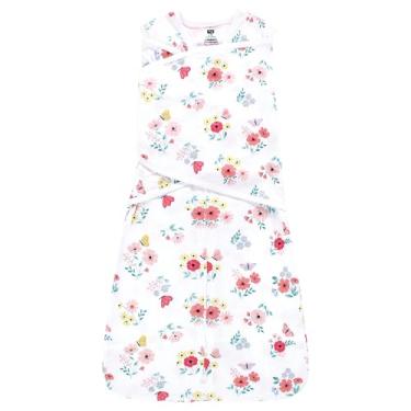 Imagem de Hudson Baby Saco de dormir conversível infantil feminino, floral borboleta, 0 a 3 meses