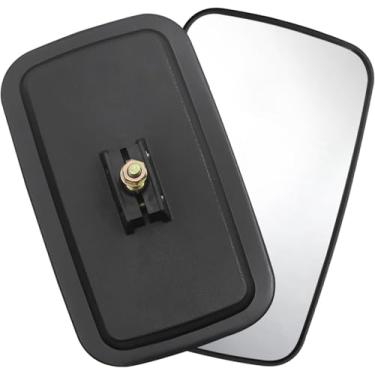 Imagem de Espelho retrovisor universal de empilhadeira, espelhos retrovisores laterais do trator - Espelhos de empilhadeira de vidro convexo de grande angular para escavadeira, caminhão basculante, carregador