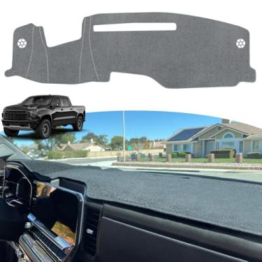 Imagem de Capa de painel para Chevrolet Silverado/GMC Sierra Accessories 1500 2500HD 3500HD 3500HD 2026 Chevrolet Silverado/GMC Sierra Accessories 1500 2500HD 3500HD com protetor solar HUD (serve apenas para