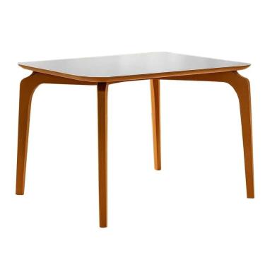 Imagem de Mesa Capri 120x80 COM Vidro Valverde Cor Cinamomo Off White