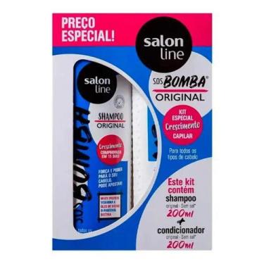 Imagem de Kit Shampoo + Condicionador Sos Bomba Salon Line 200Ml