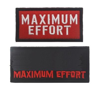 Imagem de DPOTCY Remendos táticos de moral Emblema militar Emblema bordado Emblema decorativo Patches aplique para colete tático mochila chapéu (esforço máximo)