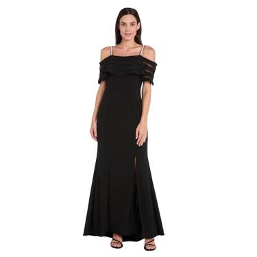 Imagem de R&M Richards Vestido de noite feminino Eclipse, Preto, 44
