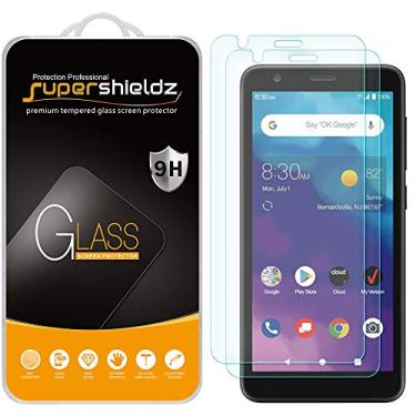 Imagem de Supershieldz (Pacote com 2) Protetor de tela de vidro temperado projetado para ZTE (Blade Vantage 2), antiarranhões, sem bolhas