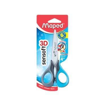 Imagem de Tesoura para Canhoto 13cm, Maped, Sensoft 3D, 693500, Cores Sortidas