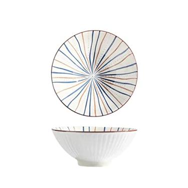 Imagem de URGDWEKJY Tigela de salada moderna tigela de ramen de cerâmica doméstica tigela de sopa tigela de macarrão instantâneo tigela de salada adequada para sopa, macarrão, salada, tigela de frutas de