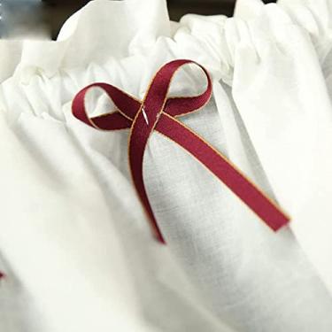 Imagem de Cortina de cortina de cozinha curta, cortina de bistrô de renda de croché oco cortina curta cortinas de café, cortinas de nível cortinas de janela elegantes e românticas modernas 1 peça 200