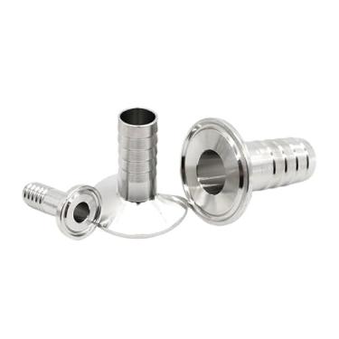 Imagem de SS304/SS316L Braçadeira Adaptador de mangueira de farpa acessórios de cervejaria Tri trevo Acessórios de acoplamento de mangueira 6 mm-51 mm encaixe de tubo SS homebrew (Virola 64 mm, OD51MM_SS304)