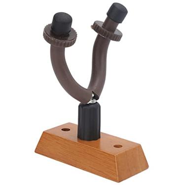 Imagem de Domary Cabide de Guitarra de Madeira Maciça, Suporte de Montagem na Parede, Rolha Ajustável, Balada Elétrica, Baixo, Display de Instrumento Musical (GG-2)