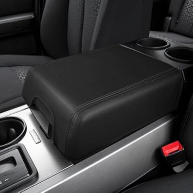 Imagem de DEYTOP Capa de console central para Ford F140 2004-2014 e Expedition 2007-2014 capa de apoio de braço de carro para Lincoln Mark LT 2006-2008 acessórios protetor de almofada de apoio de braço (preto)