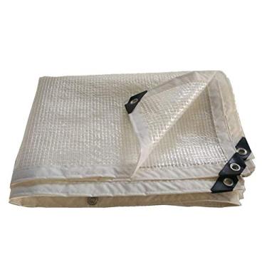 Imagem de MTYLX Lona grande resistente, lonas, lona transparente à prova de chuva cobertura de folha de plástico polietileno ao ar livre, branco, 0,8 x 3,8 m