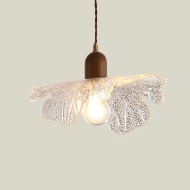 Imagem de YQSLQZZ Lustre japonês para sala de jantar, luminária pendente de vidro com ilha de cozinha estilo Wabi-sabi, luminária de teto suspensa acima da mesa de jantar, luz E27*1, para corredor, bar, casa de