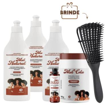 Imagem de Shampoo 1L + Cond 1L + Ativador 1L + Mel Cola 1k + Óleo 60ml - Trihair