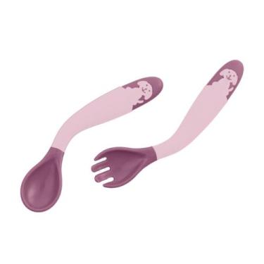 Imagem de Talher Infantil Dobrável Silicone Macio Rosa Clingo
