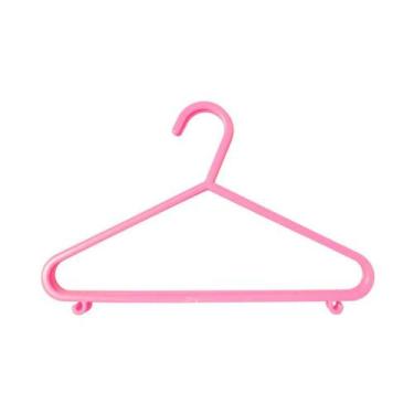 Imagem de Cabide Infantil Kit 6 Unidades Polipropileno Rosa Clingo