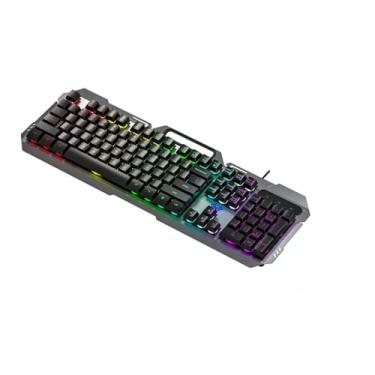 Imagem de Teclado AULA F2023 de Membrana Gamer USB com Estrutura em Alumínio Anti-Ghosting RGB