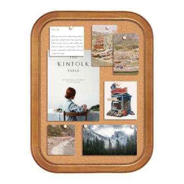 Imagem de Aitakatta Quadro de cortiça para paredes, quadro de avisos de 59,9 x 45 cm com moldura, quadro de pinos decorativo para pendurar, quadro de visão, quadro de mensagens para escritório, escola