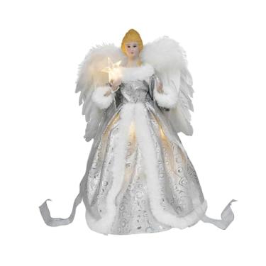 Imagem de Baoblaze Estatueta de anjo em formato de estrela LED criativa em formato de anjo para decoração de quarto e ambientes internos