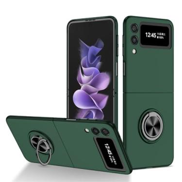 Imagem de Capa de anéis magnéticos de luxo para Samsung Galaxy Z Flip 5 Flip 4 ZFlip 2 3 Z Flip4 Capa com suporte para Samsung Flod 3 2 4 Fold5, verde, para Samsung Fold 5