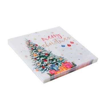 Imagem de Guardanapo De Papel Natalino Decorado 20 Unidades 33x33Cm (Merry Christmas)