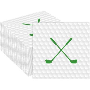 Imagem de Guardanapos de papel de golfe 24 peças 33 x 33 centímetros guardanapos de coquetel descartáveis decorações temáticas esportivas para crianças chá de bebê, festa de aniversário, material de festa com