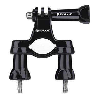 Imagem de Suporte universal de guidão de motocicleta com parafuso para câmeras esportivas de ação PULUZ Suporte de braçadeira flexível para GoPro, Insta360, DJI e outras câmeras de ação (preto)