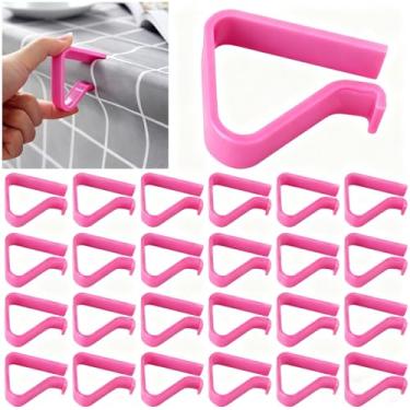Imagem de Sazoemao 24 peças de clipes de toalha de mesa, suportes de plástico durável, grampos à prova de vento para prender toalhas de mesa em ambientes internos e externos, casamentos, piqueniques