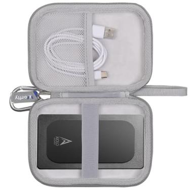 Imagem de Capa de disco rígido para Aiolo Innovation/Western Digital WD My Passport 500GB 1TB 2TB 3TB 4TB 5TB 6TB portátil HDD externo bolsa de viagem, somente capa (cinza)