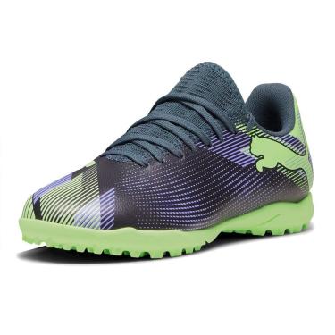 Imagem de Chuteira Infantil Society Puma Future 7 Play Azul+Verde-Unissex