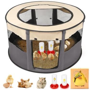 Imagem de Caixa de chocadeira de galinha para pintinhos - 2025 Upgrade XL (Extra Grande) Caneta de chocadeira para pintinhos de porta dupla/comporta até 20 pintinhos, patinhos, codornas (azul-cinza)