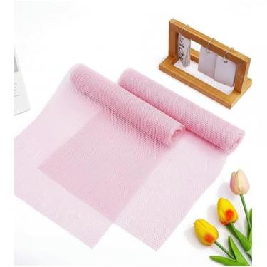 Imagem de Esponja de rede, rede esfoliante africana longa, esponja de banho, rede de chuveiro de pano, rede de limpeza corporal, para uso diário, 30 x 31,5 cm (rosa, 30 x 80 cm)