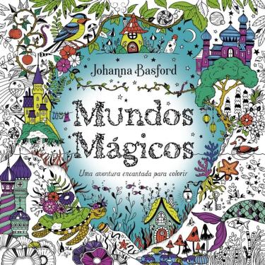 Imagem de Mundos mágicos: Uma aventura encantada para colorir