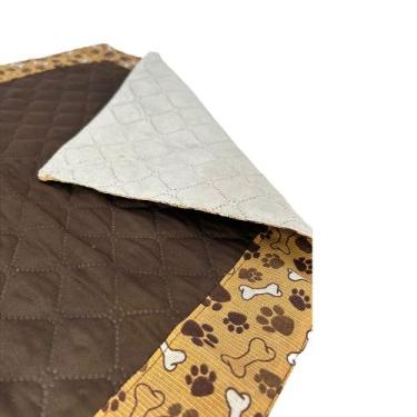 Imagem de Tapete Higiênico Pet Impermeável Escuro Marrom Grande Reutilizável Lav