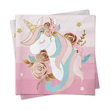 Imagem de 20 Guardanapos Papel Mesa Unicórnio 25X25Cm