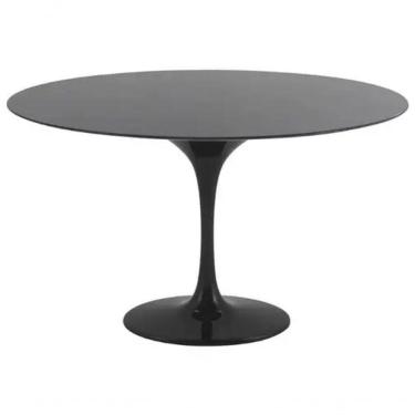 Imagem de Mesa De Jantar Tulipa Redonda 160cm - Laqueada Preto